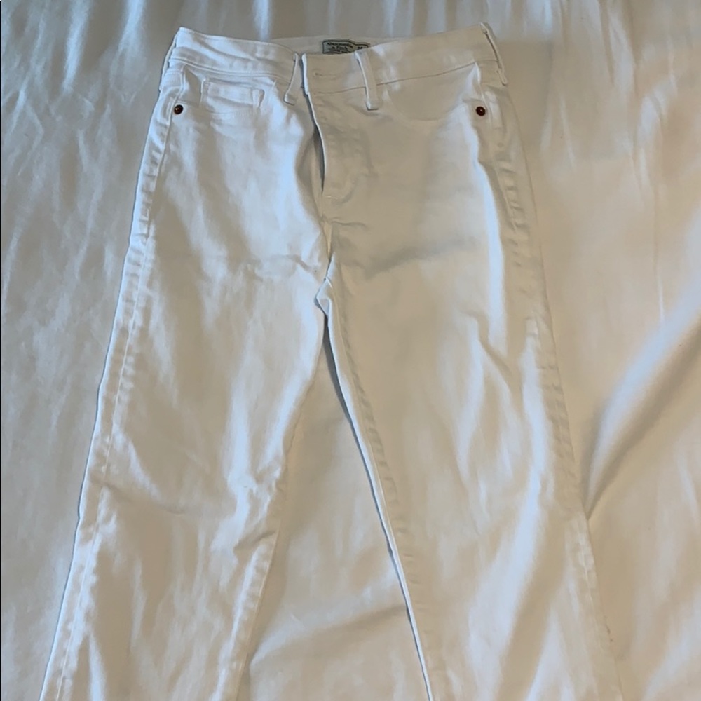 Abercrombie White Skinny Jeans